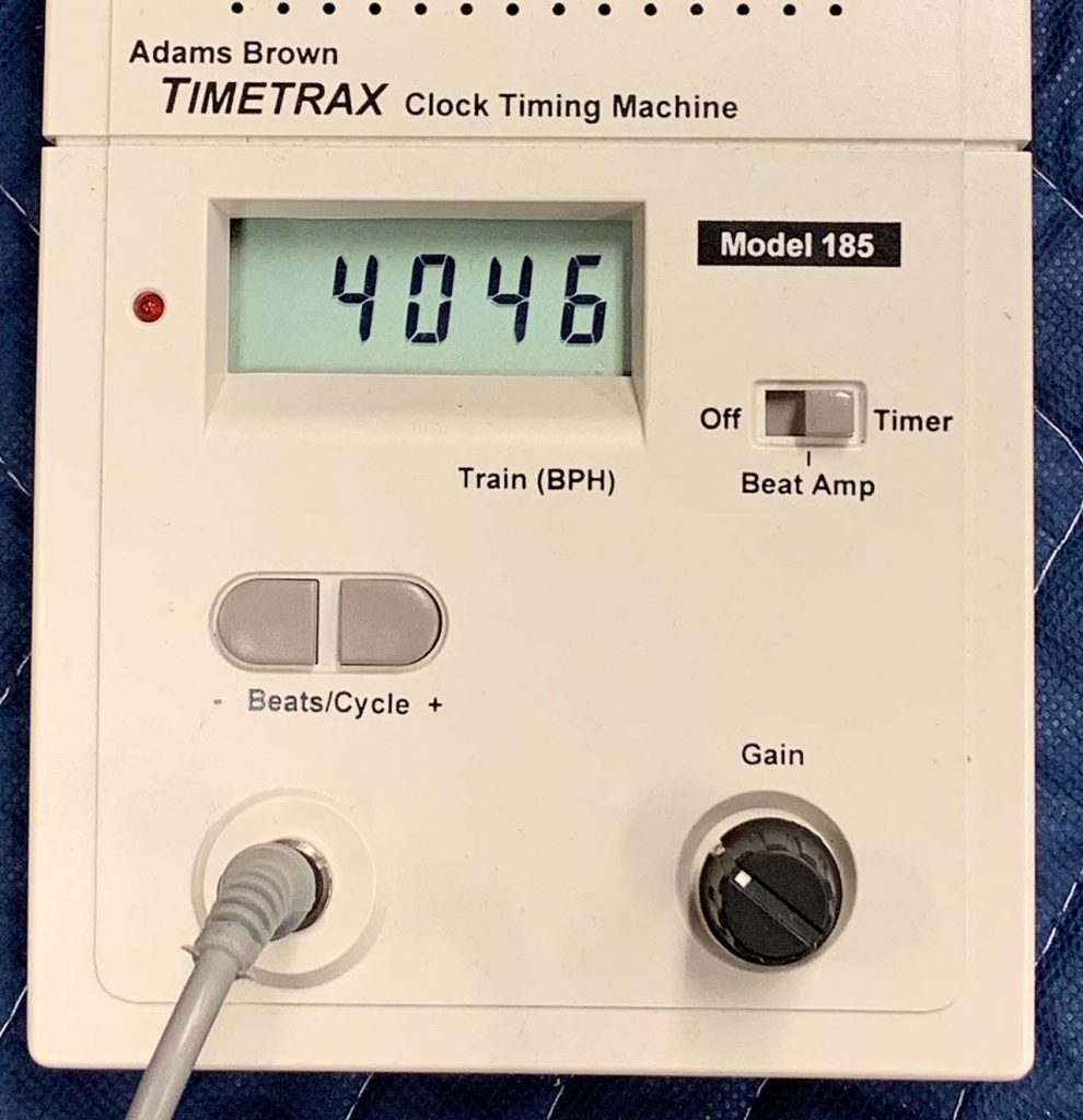Timing a Clock With The TimeTrax 185 Minnesota Clocks & Watches